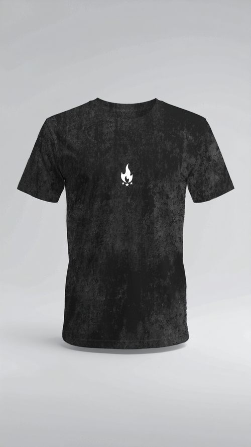 Camiseta Medusa "Don't Look at Me" – Black Acid Wash